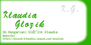 klaudia glozik business card